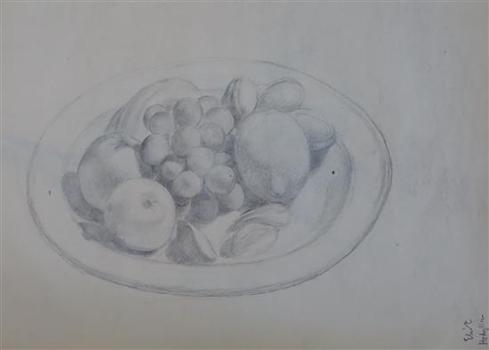 § Eliot Hodgkin (1905-1987) Sketch book number 4 mostly with studies of plants and flowers but including an interior scene and 15.75 x